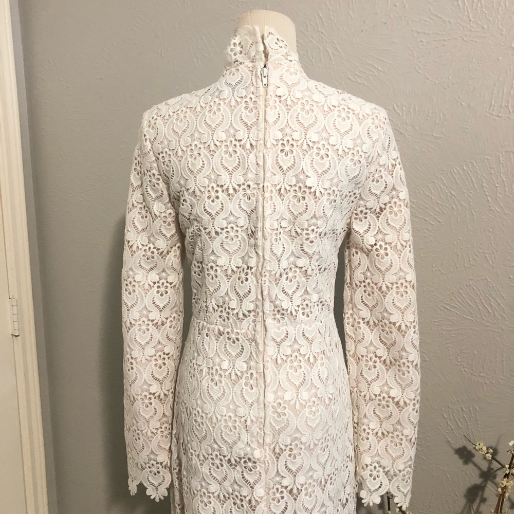 ASOS Arrogant Cat Ivory Lace Midi Dress sz 10 - Picture 4 of 11